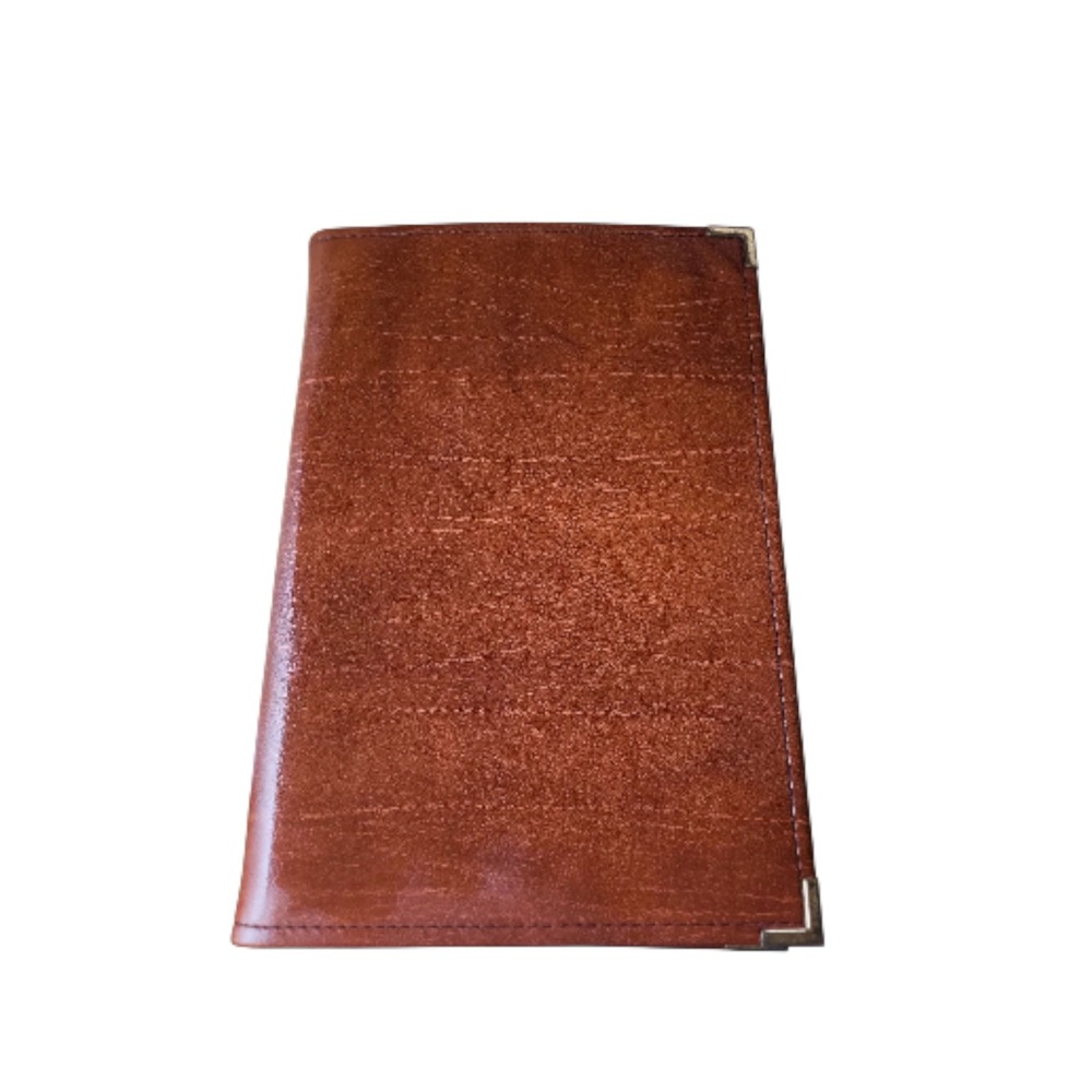 Vtg Vernon McMillan RoyalFolio Folder Portfolio Brown Leather w Clipboard Inside